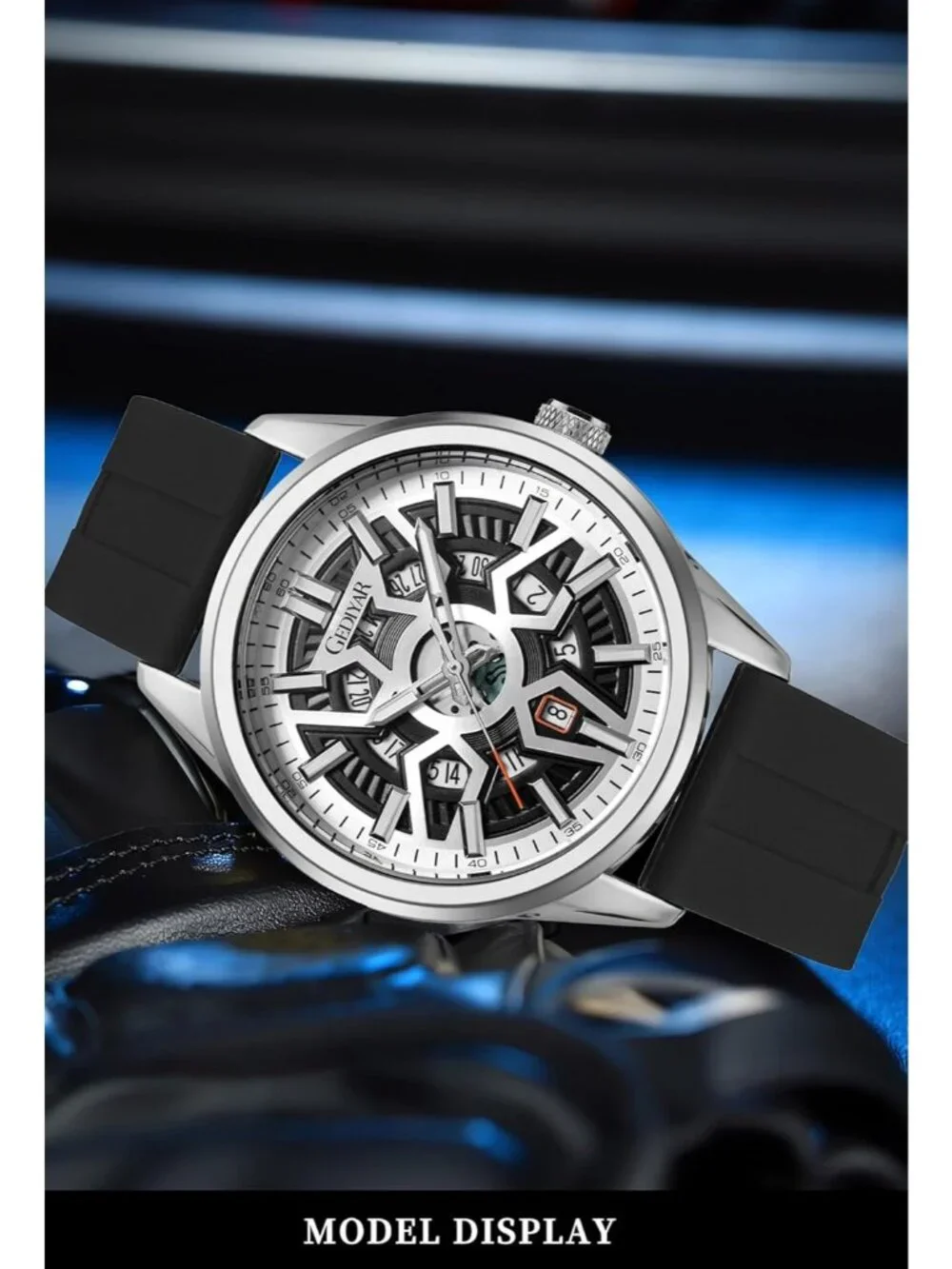 Men's Black Analog Quartz Solid Luxury Casual Calendar Waterproof Wrist Watch